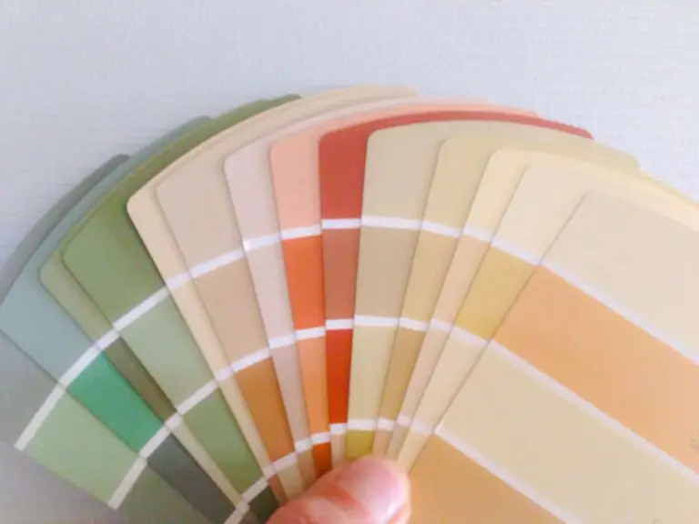 Paint color swatches for choosing colors for north-facing and south-facing rooms
