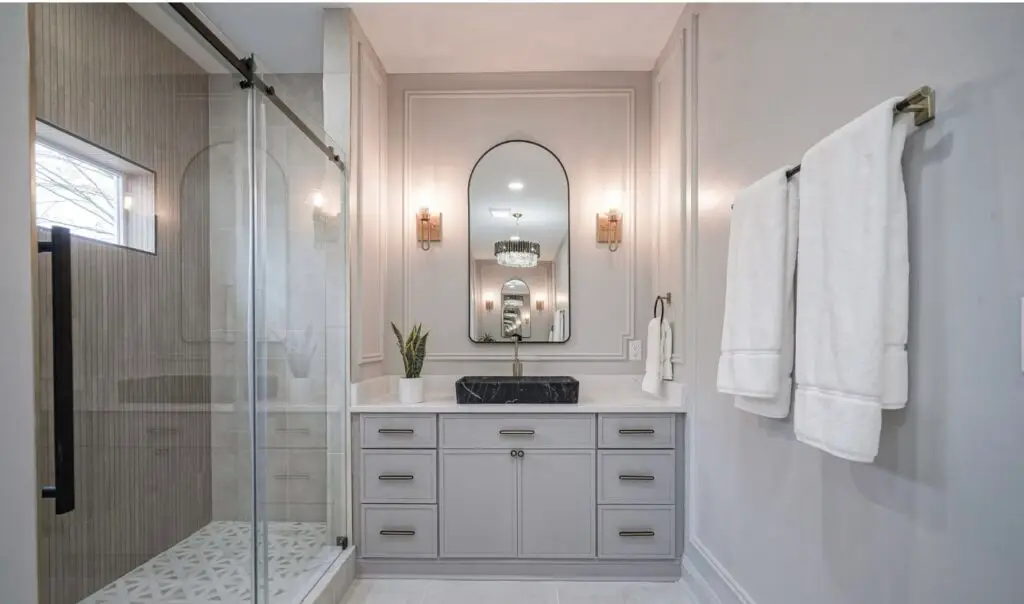Painted bathroom vanity and walls, Carmel IN