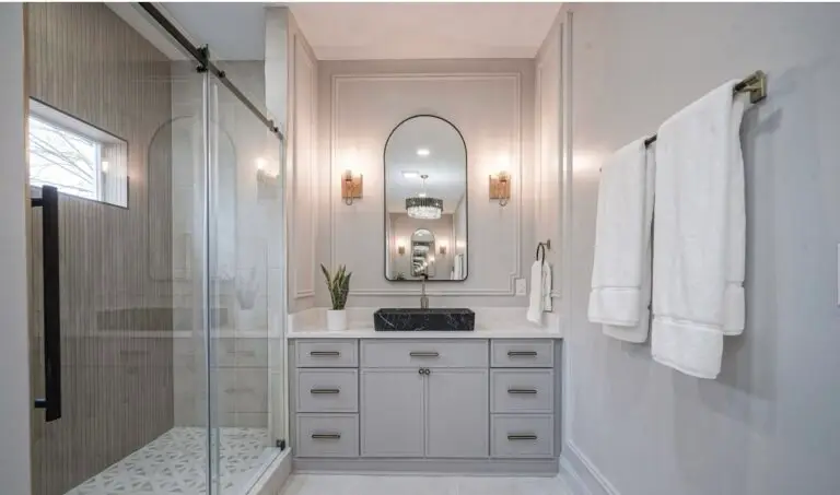 Painted Cabinet an Vanity in Carmel