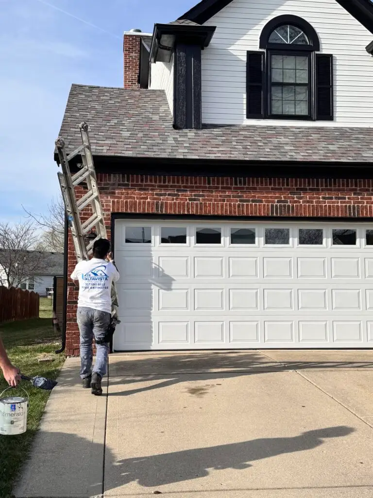 Crew Leader working exterior painting in carmel