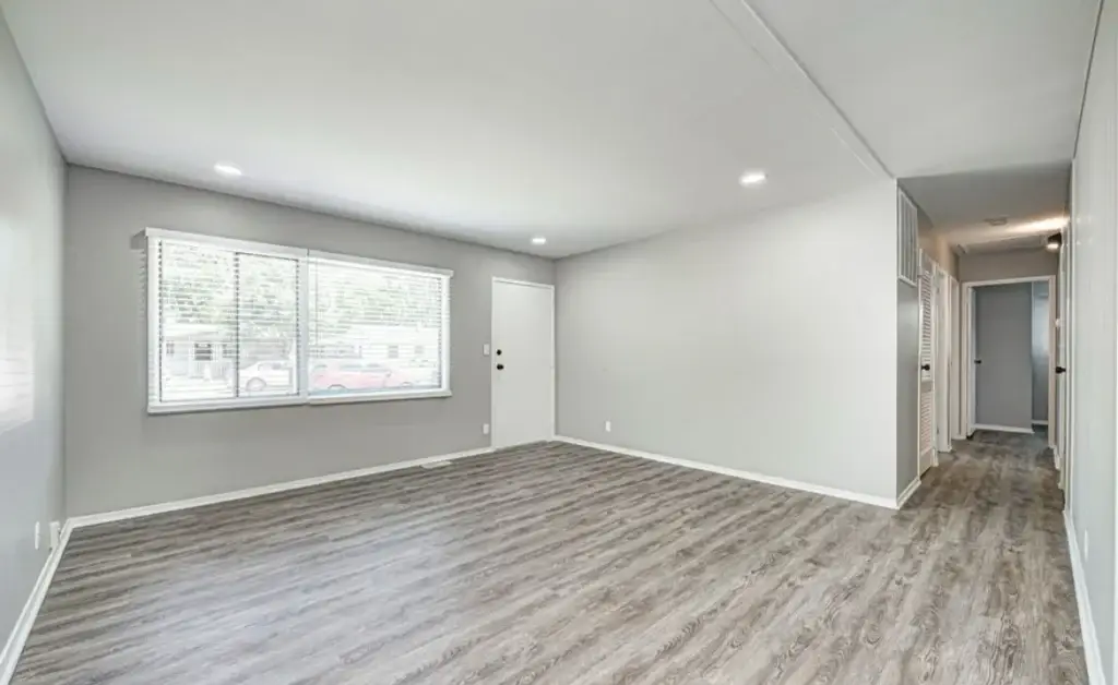 Freshly painted open living room in Carmel, Indiana